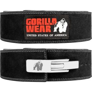 Gorilla wear Ceinture de levage en cuir 4 pouces