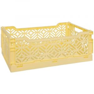 Atmosphera Cagette pliante Arry jaune 31x20x11,5cm créateur d'intérieur