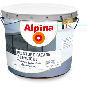 Alpina Peinture façade acrylique 5 ans 10L Blanc