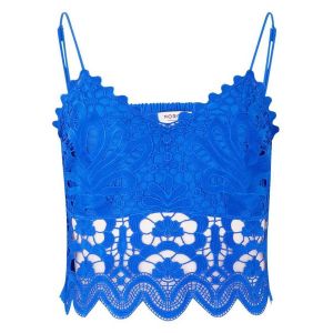 Morgan Crop top bretelles fines bleu electrique femme - Taille 42