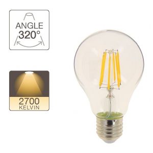 Xanlite Ampoule à filament LED A65, culot E27, 7,8W cons. (75W eq.), lumière blanc chaud