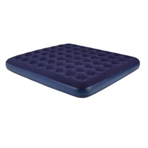 No Name Matelas gonflable floqué XXL de dimensions 200cmx182cm - Hauteur de 13cm 25,000000 Bleu