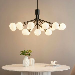 Kosilum Grande suspension élégante noire à 18 boules - Audrey