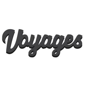 Ruedelafete Mot Déco VOYAGES en bois 45cm, noir