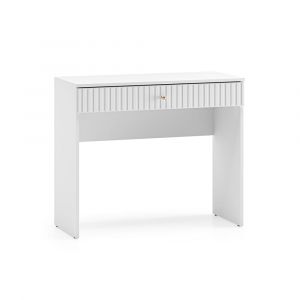Coiffeuse 1 tiroir Petits-meubles - Luor - 92 x 40 x 78cm - Blanc