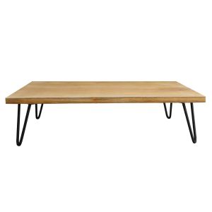 Image de Miliboo Table basse bois manguier pieds épingle métal VIBES