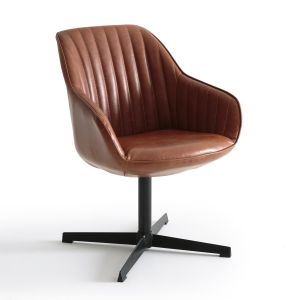 Fauteuil de bureau rotatif, Hiba Cognac Taille Taille Unique