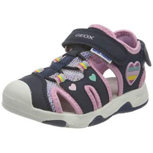 Geox B150DA05014 bébé fille, Navy/Multicolor, 24 EU