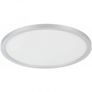 Image de Eglo Panneau LED Campaspero, plafonnier dimmable avec télécommande, lampe de plafond pour bureau, luminaire en plastique blanc et gris, blanc chaud - froid, Ø 30 cm