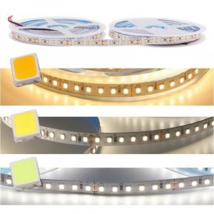 Barcelona led Ruban LED 24V DC - 18W/m - Monochrome - 10mm - IP20 - Rouleau de 5 mètres - 120ch/m