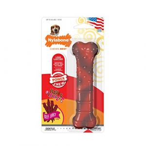 Nylabone Jouet À Mcher Résistant Texturisé Dura, Arôme Charqui De Bœuf - Jouet À Mcher Pour Chiens À Mchouillage Extrême - Moyen - Pour Les Chiens Pesant Jusqu'à 16kg Pour Chien Taille M