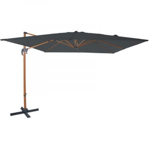 Axi Nima Parasol Déporté Marron/Gris - Parasol Déporté Rectangulaire 300x300 cm - Parasol Pied Déporté, structure aluminium - Rotation 360 - Parasol