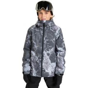 Quiksilver Veste &agrave; capuche Mission imprim&eacute;e grise pour enfant - 14