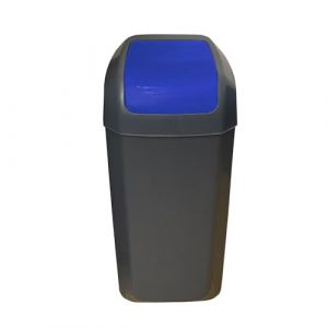 WELL HOME MOBILIARIO & DECORACIÓN Poubelle avec couvercle basculant Bleu 15 l