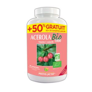 Phyto-Actif Acérola 1000 Bio - 90 comprimés
