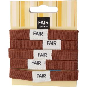 Image de Fair Squared Hair Ties - brown