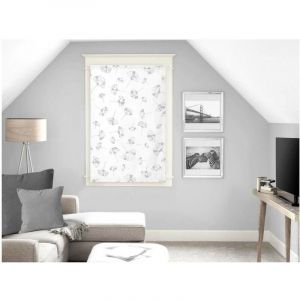 Soleil d'Ocre Kyoto Brise-bise, Polyester, Blanc, par 60 x 90 cm - Blanc