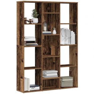 VidaXL Séparateur de pièce/bibliothèque vieux bois 100x24x140 cm