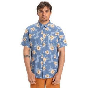 Image de Quiksilver Apero Classic - Chemise &agrave; manches courtes pour Homme Bleu - Taille L