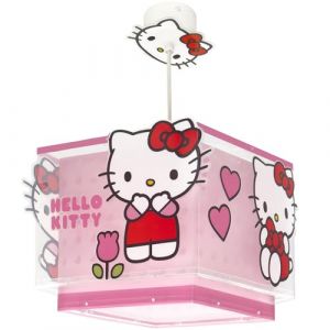 Dalber Lustre Chambre Lampe Suspension Enfand Hello Kitty, 73262, E27, Rose