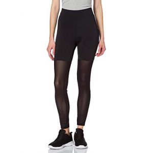 Urban classics Ladies High Waist Transparent Tech Mesh Leggings, Noir, XXXXL Femme