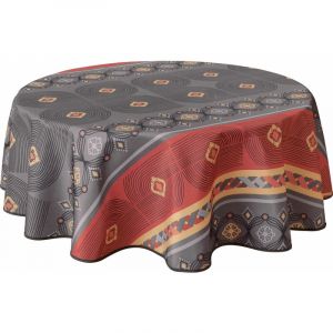 Le linge de Jules Nappe Anti-Taches Valparaiso Rouge - Ronde 160 cm