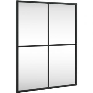 VidaXL Miroir mural noir 40x50 cm rectangulaire fer