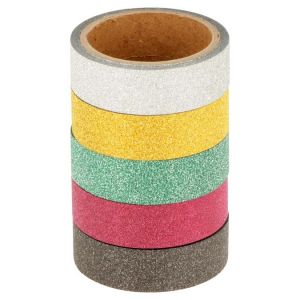 Artémio 6 masking tapes pailletés Noël