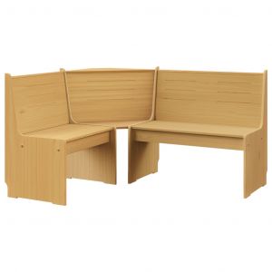 VidaXL Banc d'angle de jardin 151 cm Bois de pin solide Marron miel