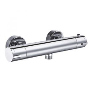 K2O Robinet de Douche Thermostatique Mélangeur Chillout Quiet 26,3x6,7x7,8 cm Mural 2 Boutons Finition en Laiton Chromé