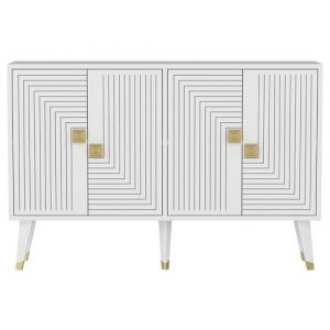 Cotecosy Buffet design Karat L120cm Blanc et Or - Blanc