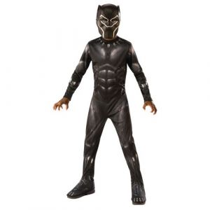 Rubie's Avengers Officiel - Déguisement Enfants Classique Black Panther - Taille 3-4 Ans - Costume Super Héros Marvel avec Combinaison et Masque - Pour Halloween, Carnaval - Idée Cadeau de Noël