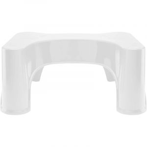 Tabouret De Toilette - Healthy Pro - Hauteur 17 Cm - Pieds En Caoutchouc - Confort Et Sécurité