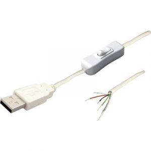 Image de Tru Components C&acirc;ble de connexion USB avec interrupteur TC-2509039 m&acirc;le, droit 1 pc(s)