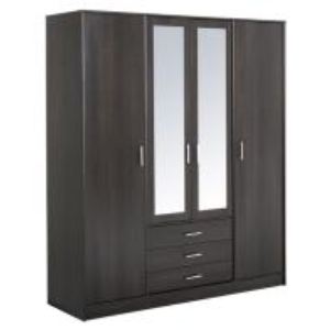 Armoire Opalia 4 Portes 3 Tiroirs Avec Miroirs Comparer Avec Touslesprix Com