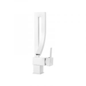 Desconocido Silla Mitigeur lavabo moderne bec haut en Laiton, économie d'eau, Blanc