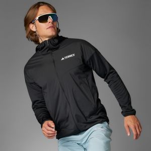Adidas Veste &agrave; capuche coupe-vent molleton l&eacute;ger Terrex Xperior Climawarm+