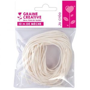 Graine Créative Bobine de 10m mèche bougie sans parafine