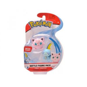 Coffret 2 pokemon larmeleon + rondoudou - figurine de combat - pokemon rose et bleu - jouet garcon