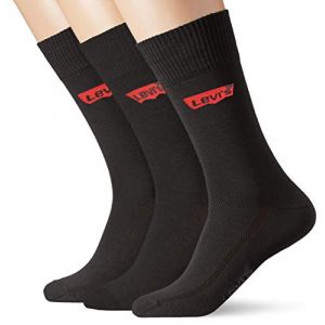 Levi's 168sf Regular Cut 3p Chaussettes, Noir (Jet Black 884), 39/42 (Taille Fabricant: 039) Homme