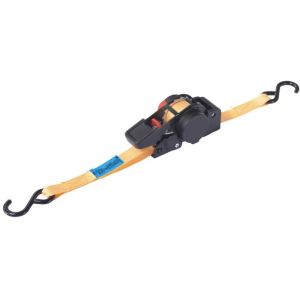 Toolcraft TO-8689776 Sangle de serrage à enroulement automatique Force de traction lc : arrimage plaquant (simple/direct)=100 daN (l x l) 2 m x 18