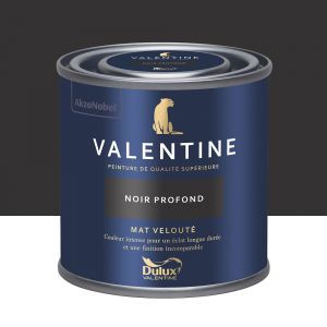 Dulux Valentine Peinture murs&boiseries Valentine Mat Velouté Noir Profond 0,125L