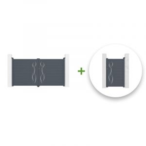 Pack portail battant life 300x160cm + Portillon life 100x160cm