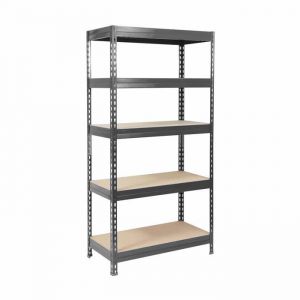 &Eacute;tag&egrave;re m&eacute;tallique de Rangement renforc&eacute;e &agrave; Charge Lourde 5 &Eacute;tages Gris anthracite 180 x 120 x 60 cm Charge Max : 1250 kg