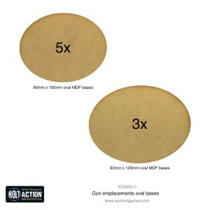 Warlord games Jeu de figurine Gun Emplacements Oval Bases Extension de jeux de figurines - WG-WG-BASE-31