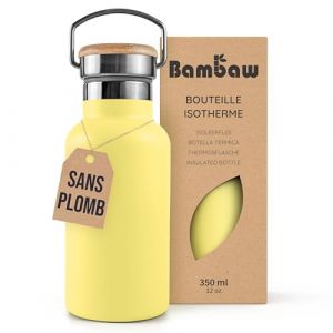 Bambaw Bouteille Isotherme en Inox 350 ml - Yellow Beam