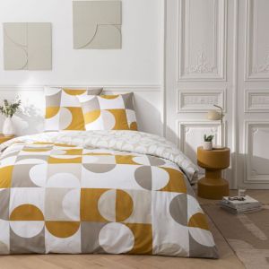 Future Home - Parure de lit 3 pi&egrave;ces Adulte 2 personnes imprim&eacute; g&eacute;om&eacute;trique r&eacute;versible Set de Housse de couette 260x240cm +2 Taies d'oreiller 63x63