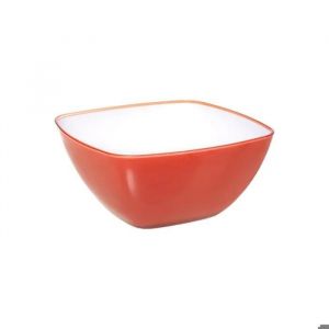 Mini Saladier - Collection Square - Rouge - 19 Cm - Double Paroi - Polystyrène Ps