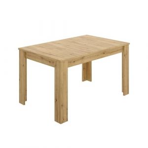 Dmora - Table Extensible Midland, Console Extensible pour Salle à Manger, Table de Cuisine ouvrant avec rallonge, 140/190x90h78 cm, Chêne Nodi