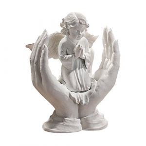 Design Toscano PD1741 Statue de Prières d'une Anges Blanc 7,5 x 10 x 12,5 cm